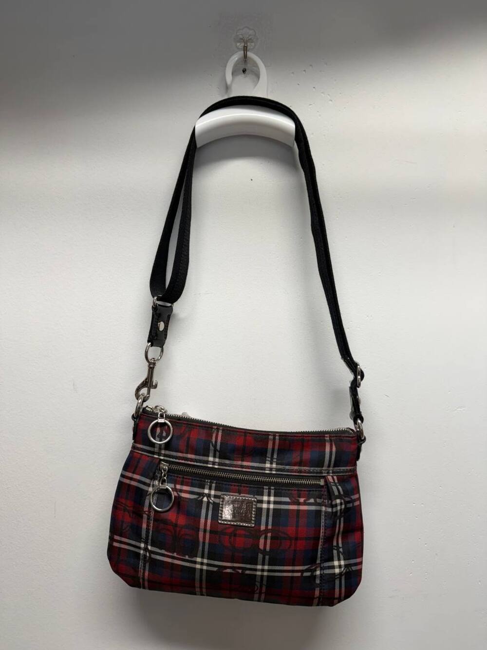 Coach Poppy Plaid Crossbody Bag